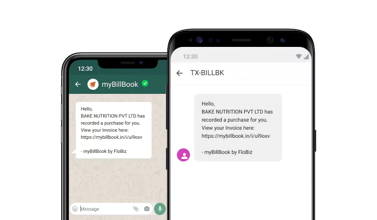 Automatic GST Bill Sharing on Whatsapp/SMS